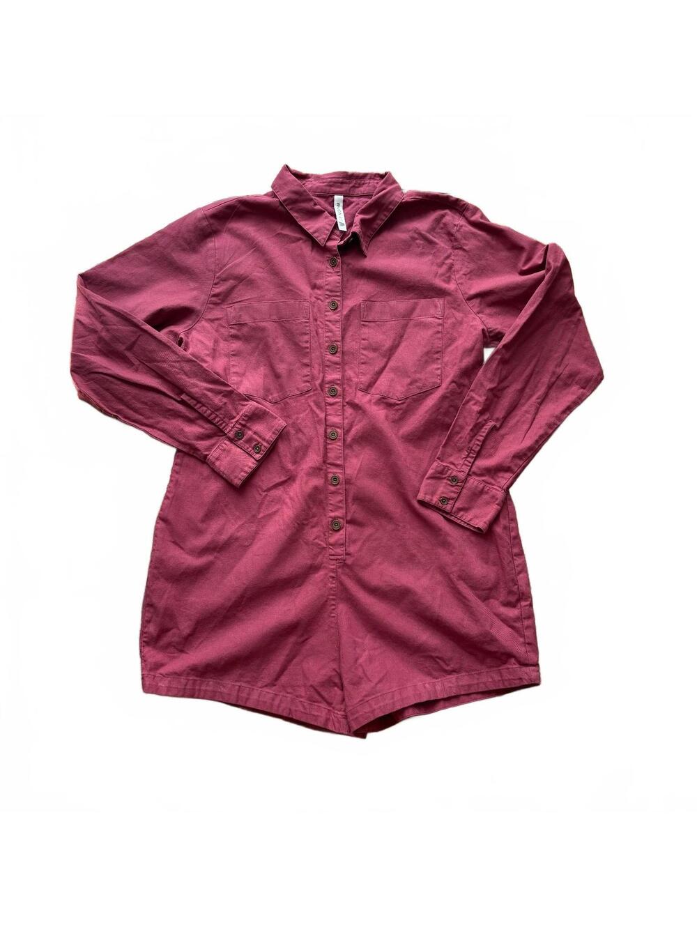 RVCA 100% Cotton Utility Long-Sleeve Romper Size XL